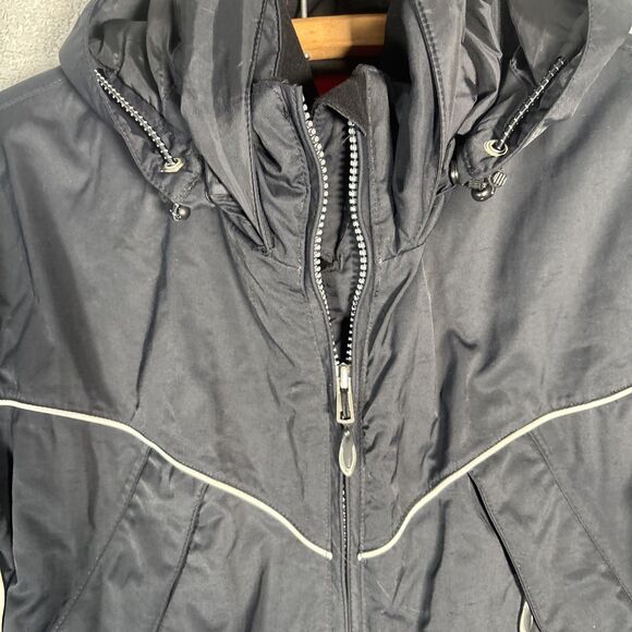 Obermeyer Ridge Line Ski Snow Jacket Women Size 8 Black Gorpcore Detachable Hood - Picture 6 of 16